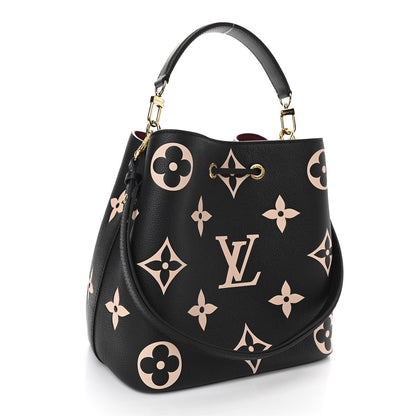 Louis Vuitton Empreinte Monogram Giant Neonoe MM Black Beige 5 of 11
