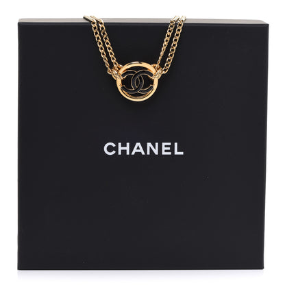 Chanel Metal Resin Chain CC Choker Gold Black 6 of 6