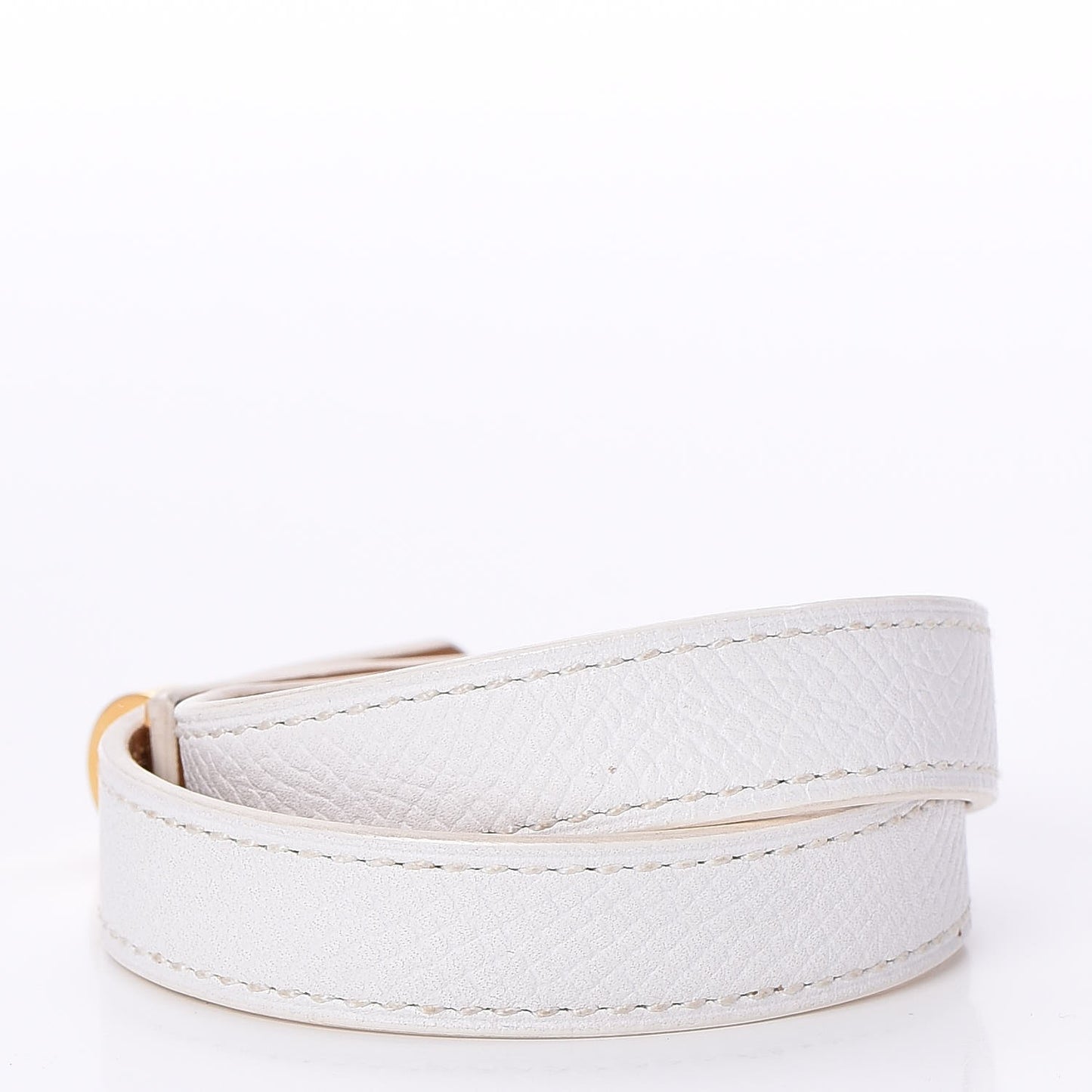 Epsom Kelly Double Tour Bracelet S White