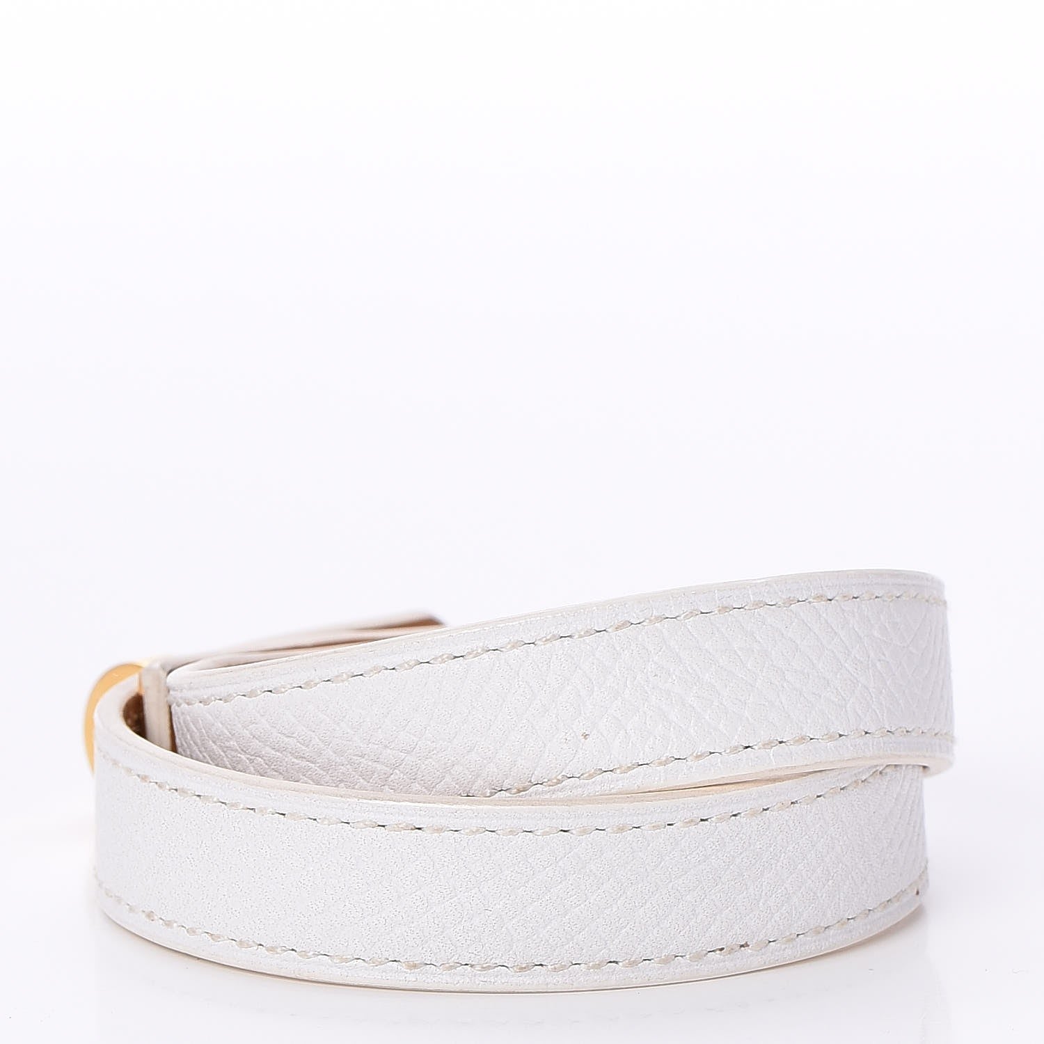 Hermes Epsom Kelly Double Tour Bracelet S White 3 of 5