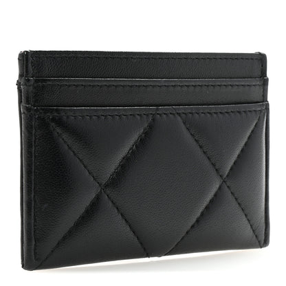 Chanel Lambskin Quilted Chanel 19 Card Holder Black 3 of 8