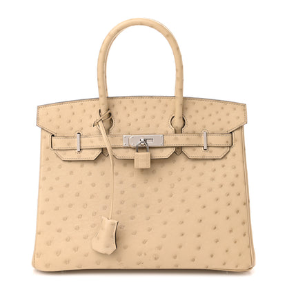Hermes Ostrich Birkin 30 Parchemin 1 of 10