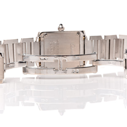 Cartier 18K White Gold 20mm Tank Francaise Quartz Watch 6 of 6