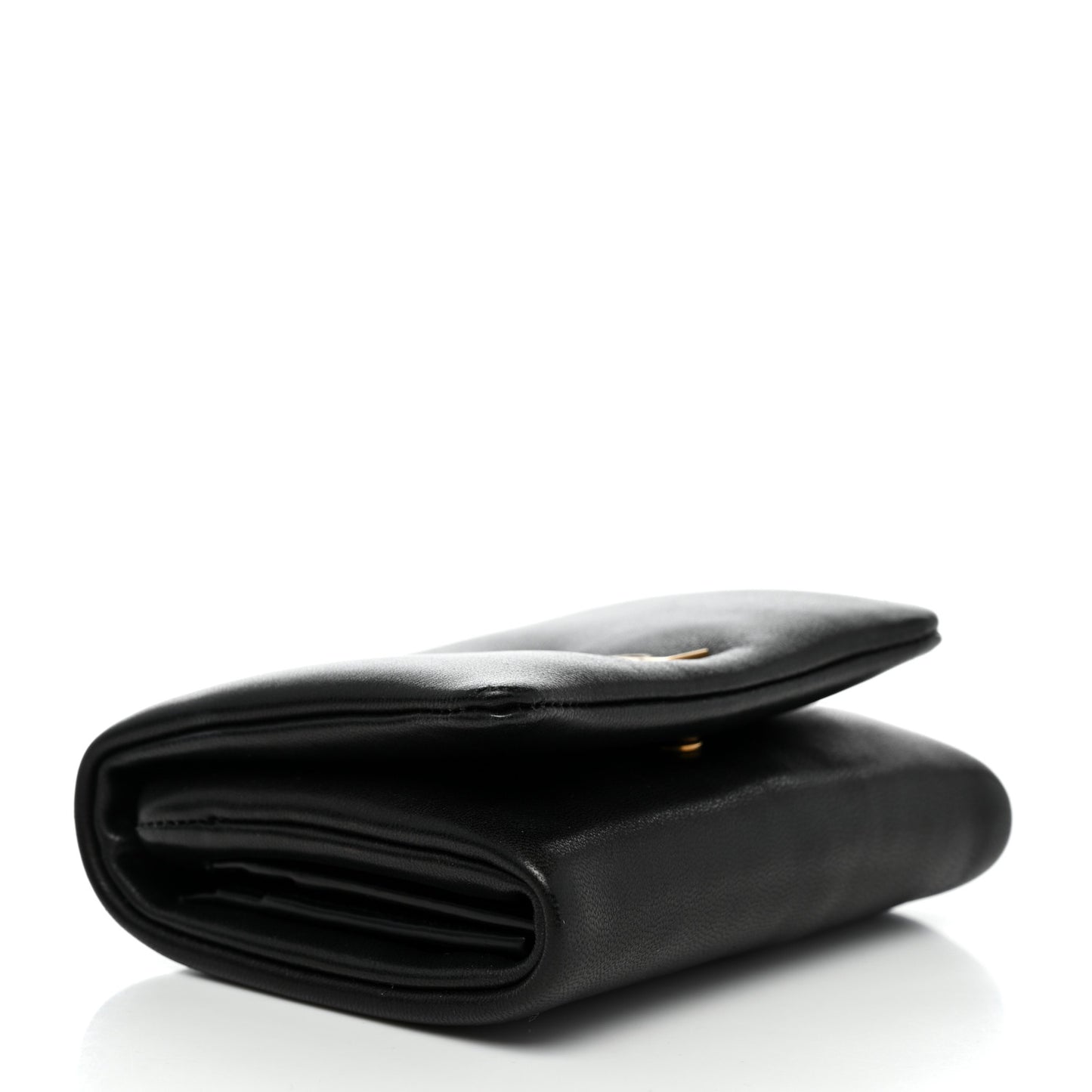 Lambskin Calypso Compact Wallet Black