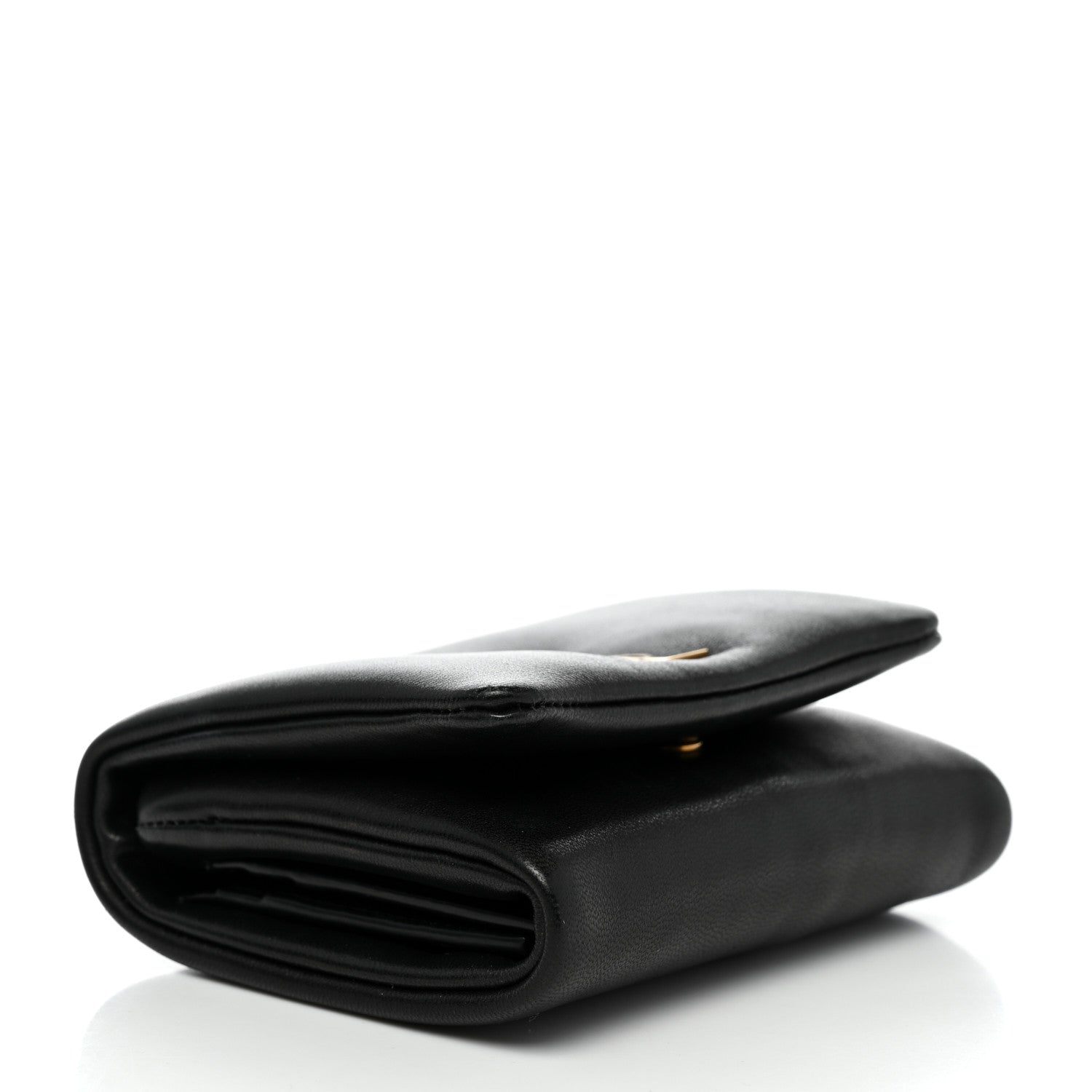 Saint Laurent Lambskin Calypso Compact Wallet Black 4 of 8