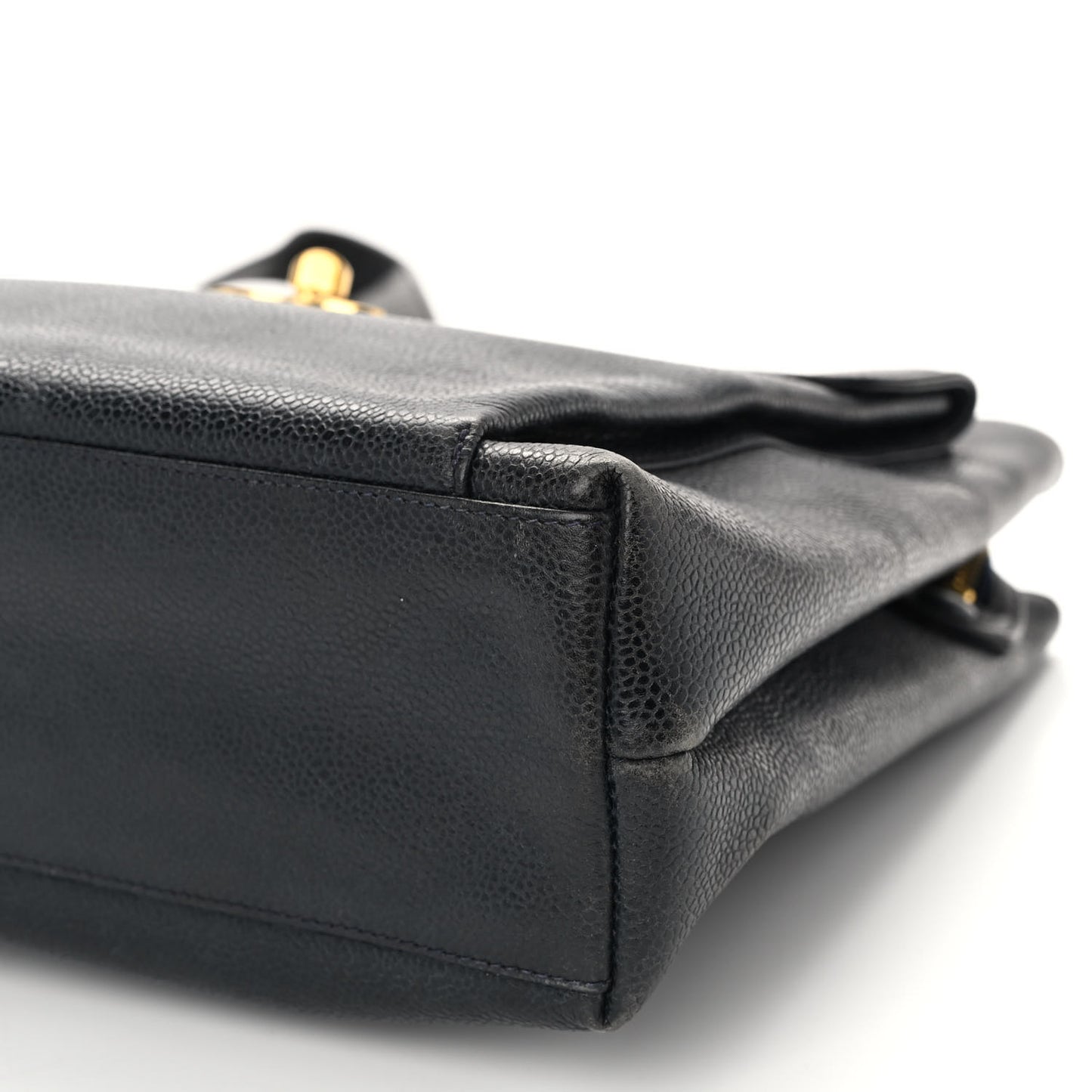 Caviar Flap Shoulder Bag Black
