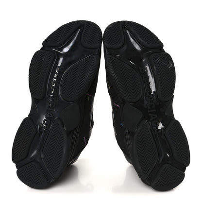 Balenciaga Technical Fabric Allover Logo Mens Triple S Sneakers 44 Black Multicolor 6 of 10