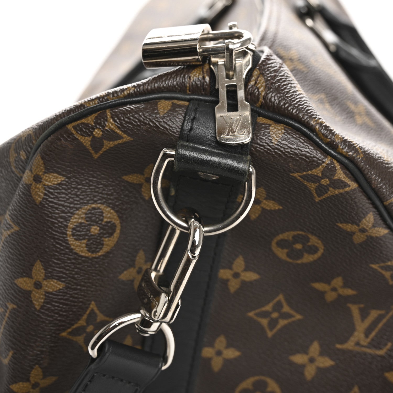 Louis Vuitton Monogram Macassar Keepall Bandouliere 55 11 of 16