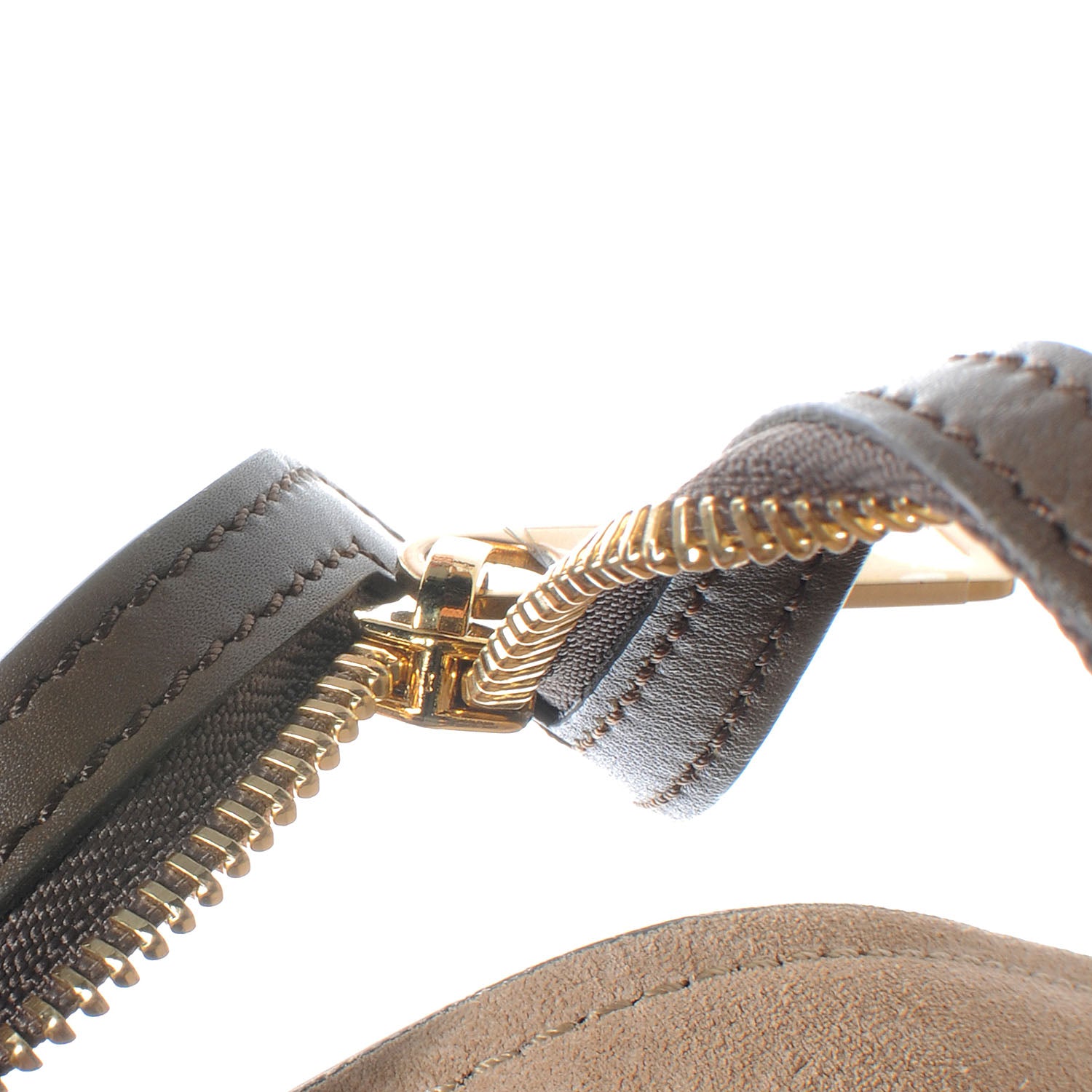 Celine Calfskin and Suede Large Tri-Color Trapeze Olive 8 of 9