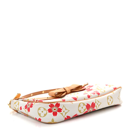 Louis Vuitton Monogram Cherry Blossom Pochette Accessories Red 4 of 10