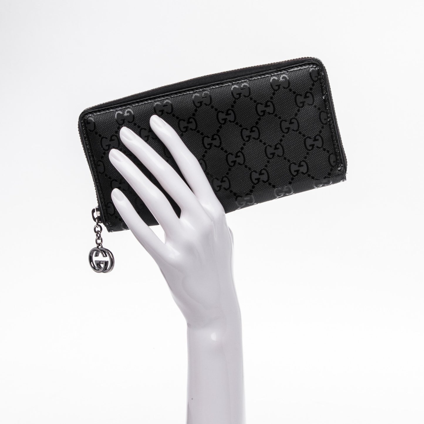 Imprime Monogram GG Pierce Zip Around Wallet Black