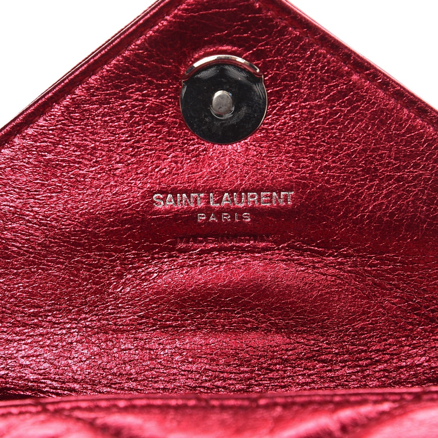 Saint Laurent Metallic Calfskin Chevron Monogram Micro Crossbody Bag Elect 6 of 7