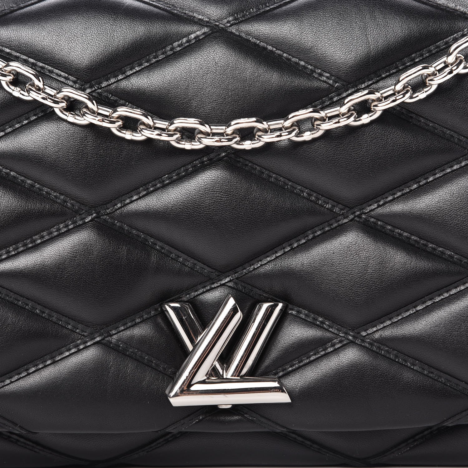 Louis Vuitton Lambskin Malletage GO-14 MM Black 9 of 9