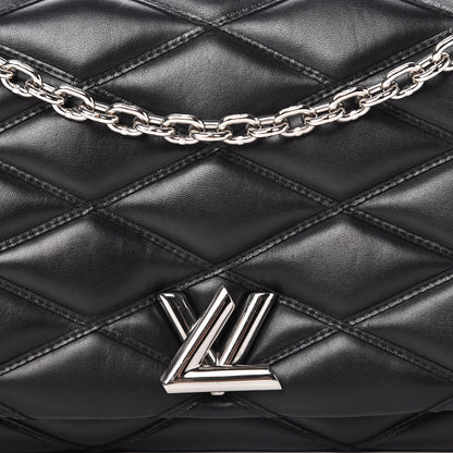 Louis Vuitton Lambskin Malletage GO-14 MM Black 9 of 9