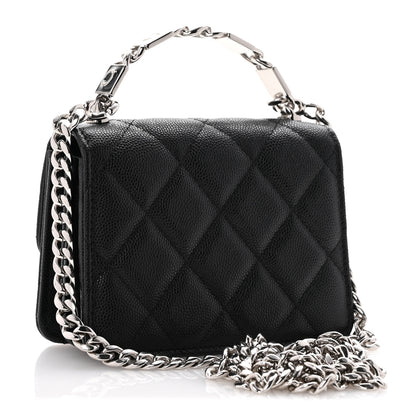 Chanel Caviar Quilted Pick Me Up Clutch With Chain Black 3 of 13