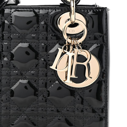 Christian Dior Patent Cannage Small Lady Dior Black 7 of 8