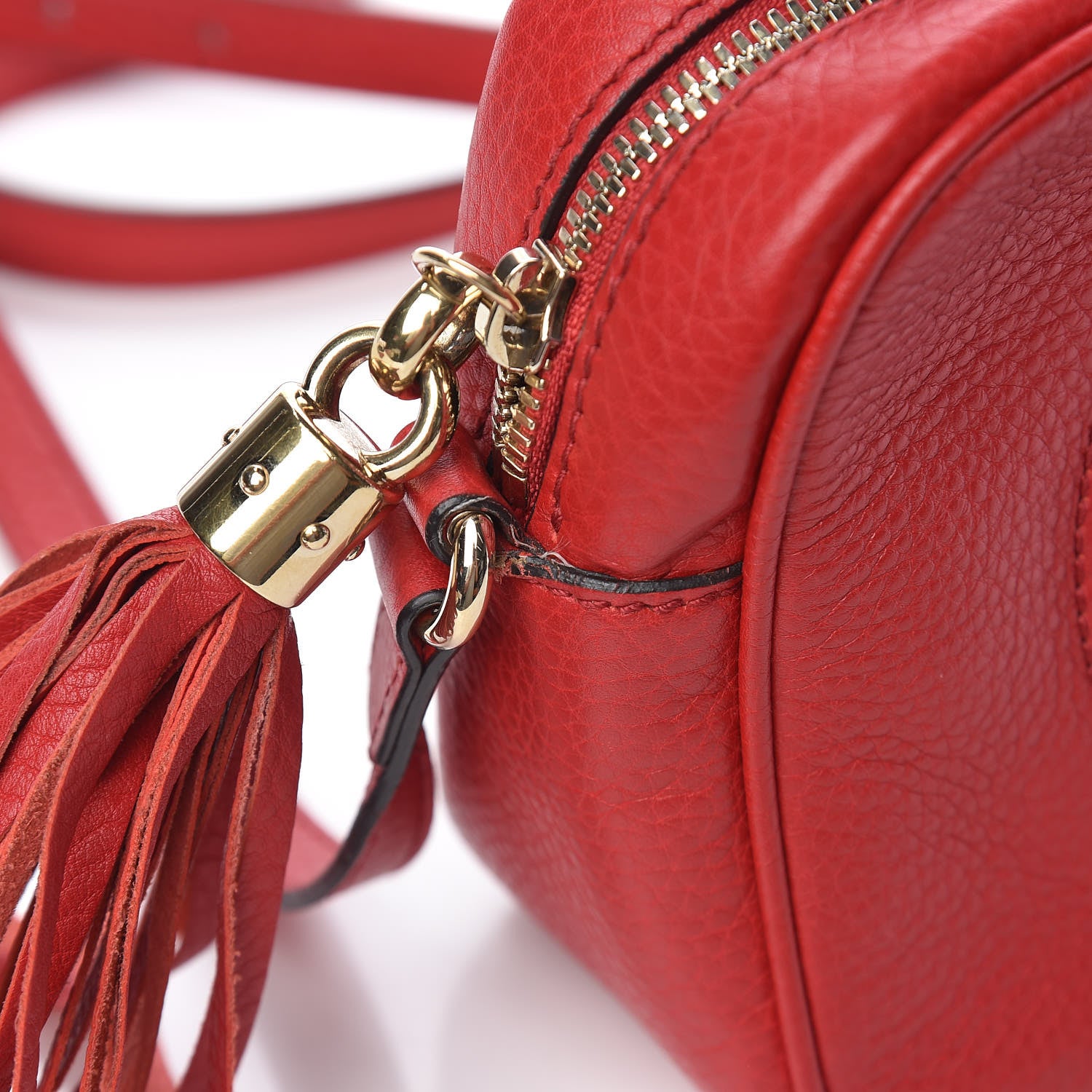 Gucci Pebbled Calfskin Small Soho Disco Bag Tabasco Red 14 of 14