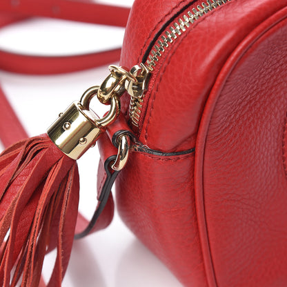 Gucci Pebbled Calfskin Small Soho Disco Bag Tabasco Red 14 of 14