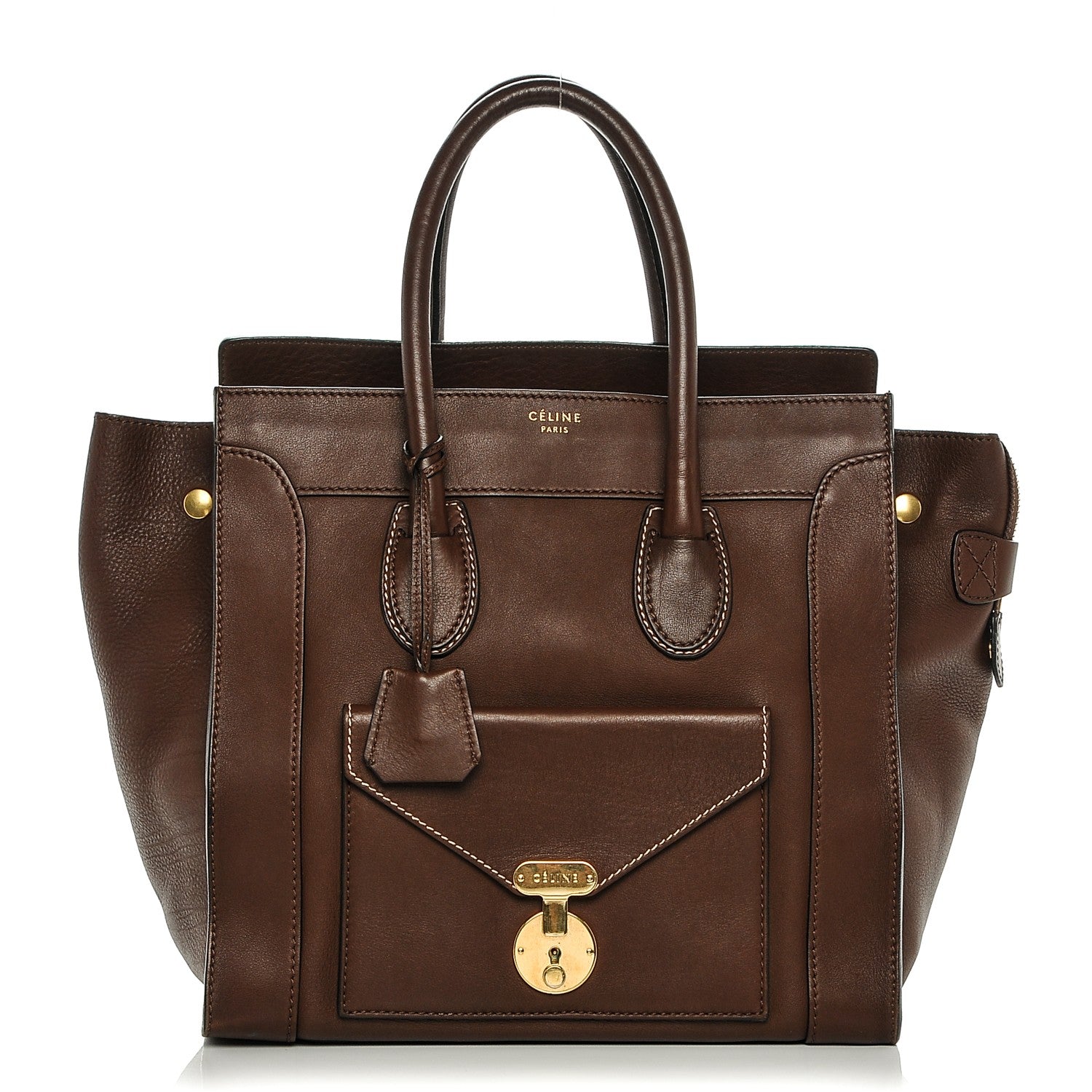 Celine Smooth Calfskin Mini Envelope Luggage Brown 1 of 10