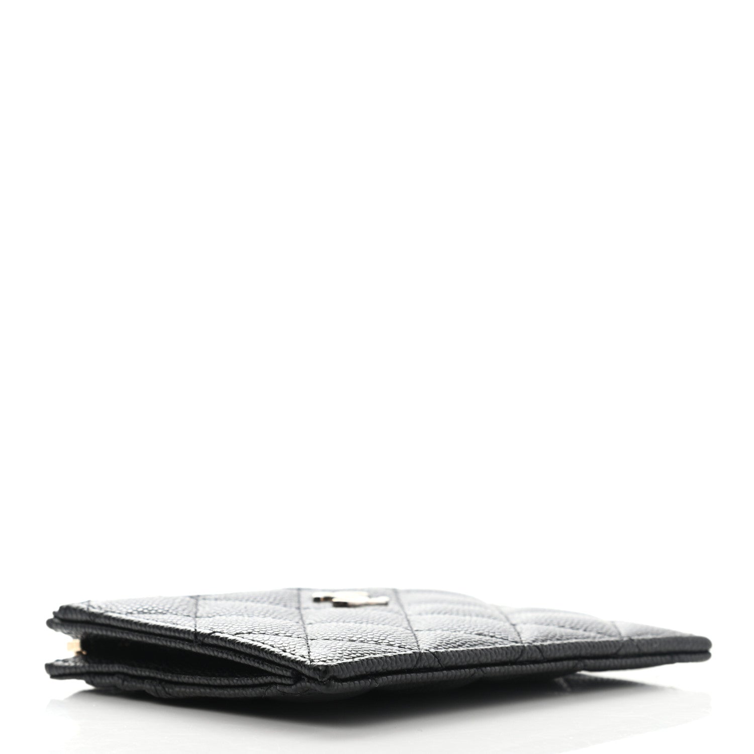Chanel Caviar Quilted CC Zip Card Holder Black 4 of 9
