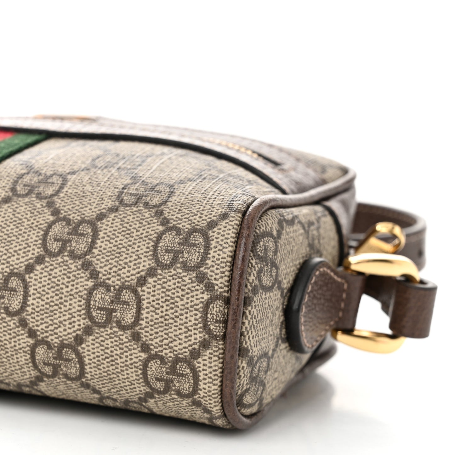 GG Supreme Monogram Web Mini Ophidia Shoulder Bag Brown