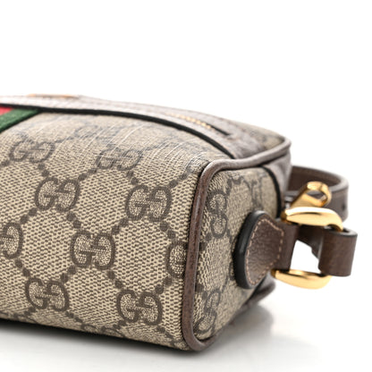 Gucci GG Supreme Monogram Web Mini Ophidia Shoulder Bag Brown 10 of 10