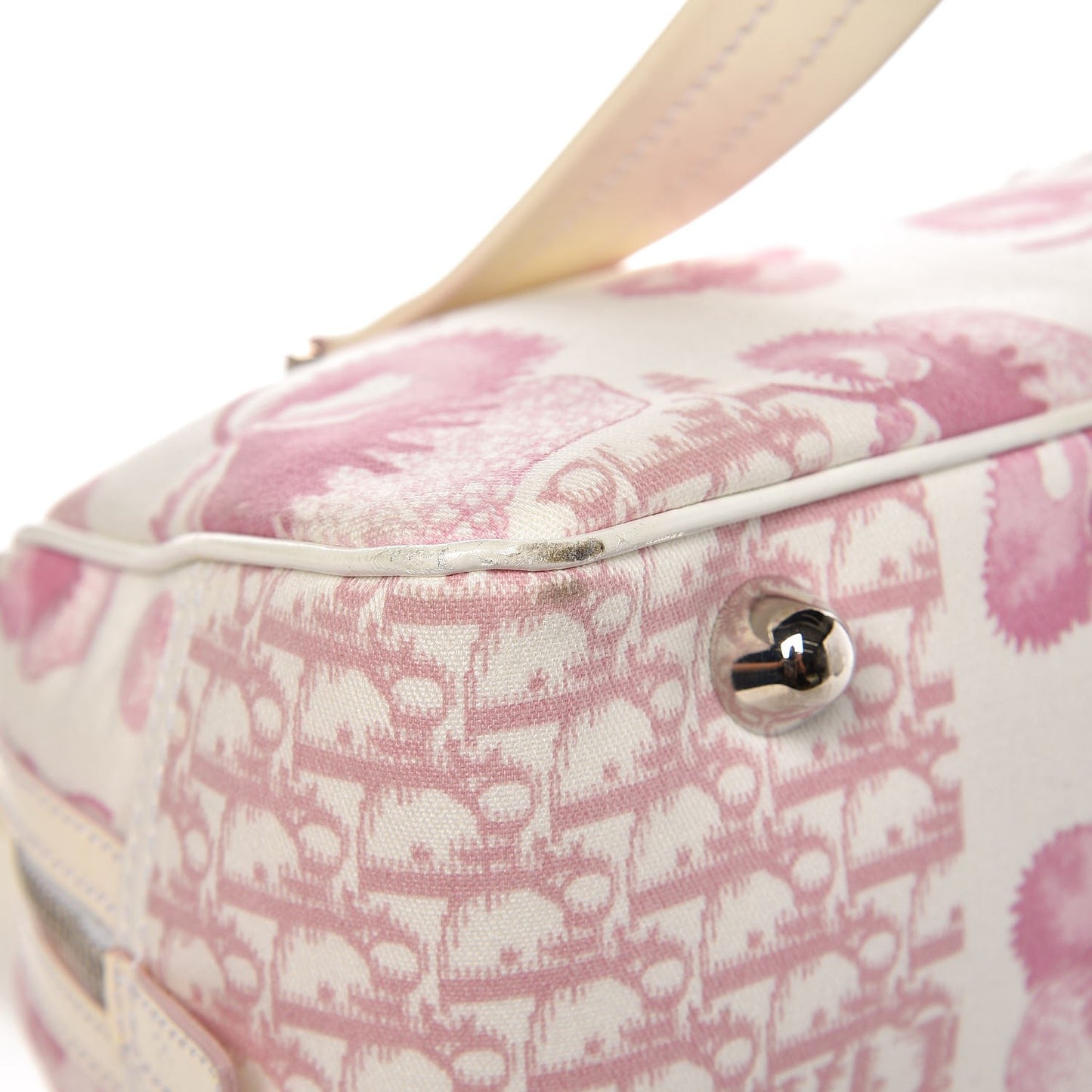 Canvas Monogram Floral Bowler Pink