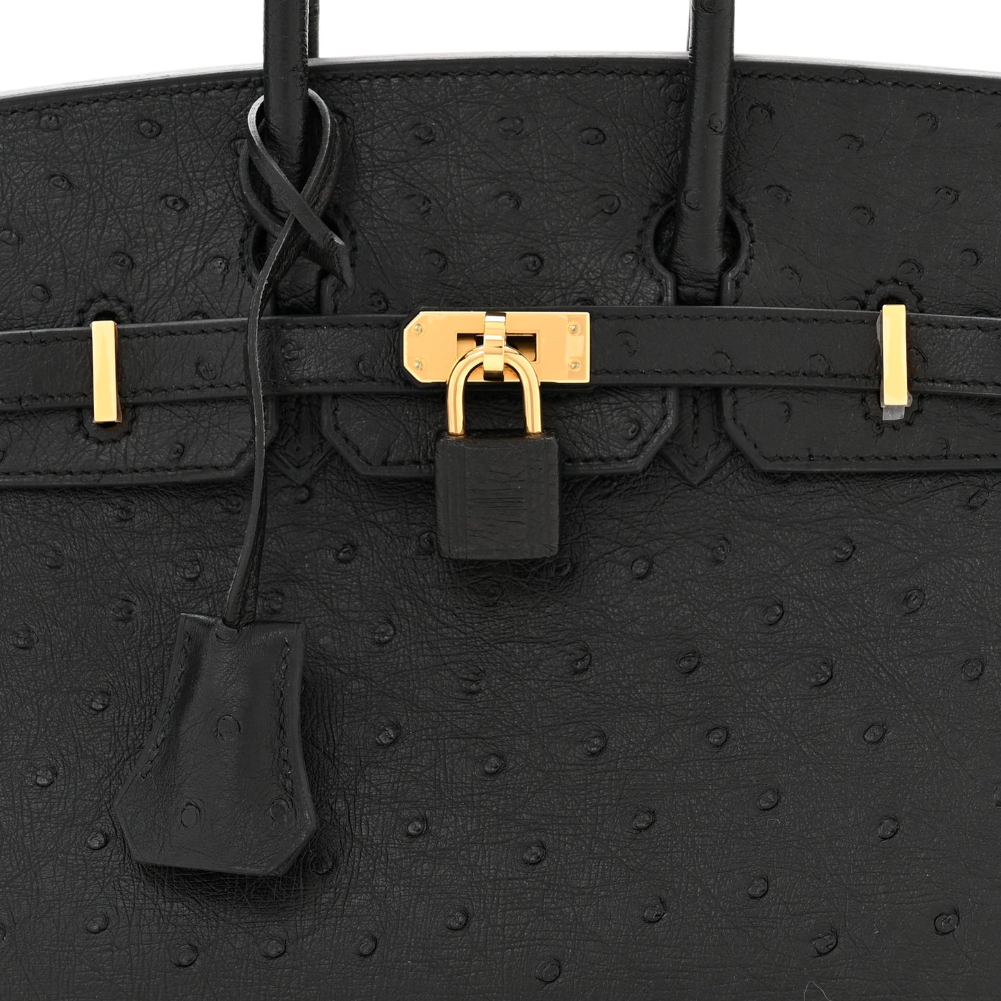 Ostrich Birkin Sellier 25 Black