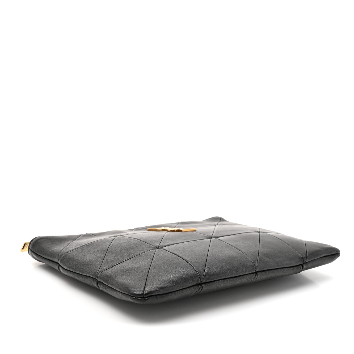 Saint Laurent Lambskin Patchwork Monogram Jamie Pouch Black 4 of 7