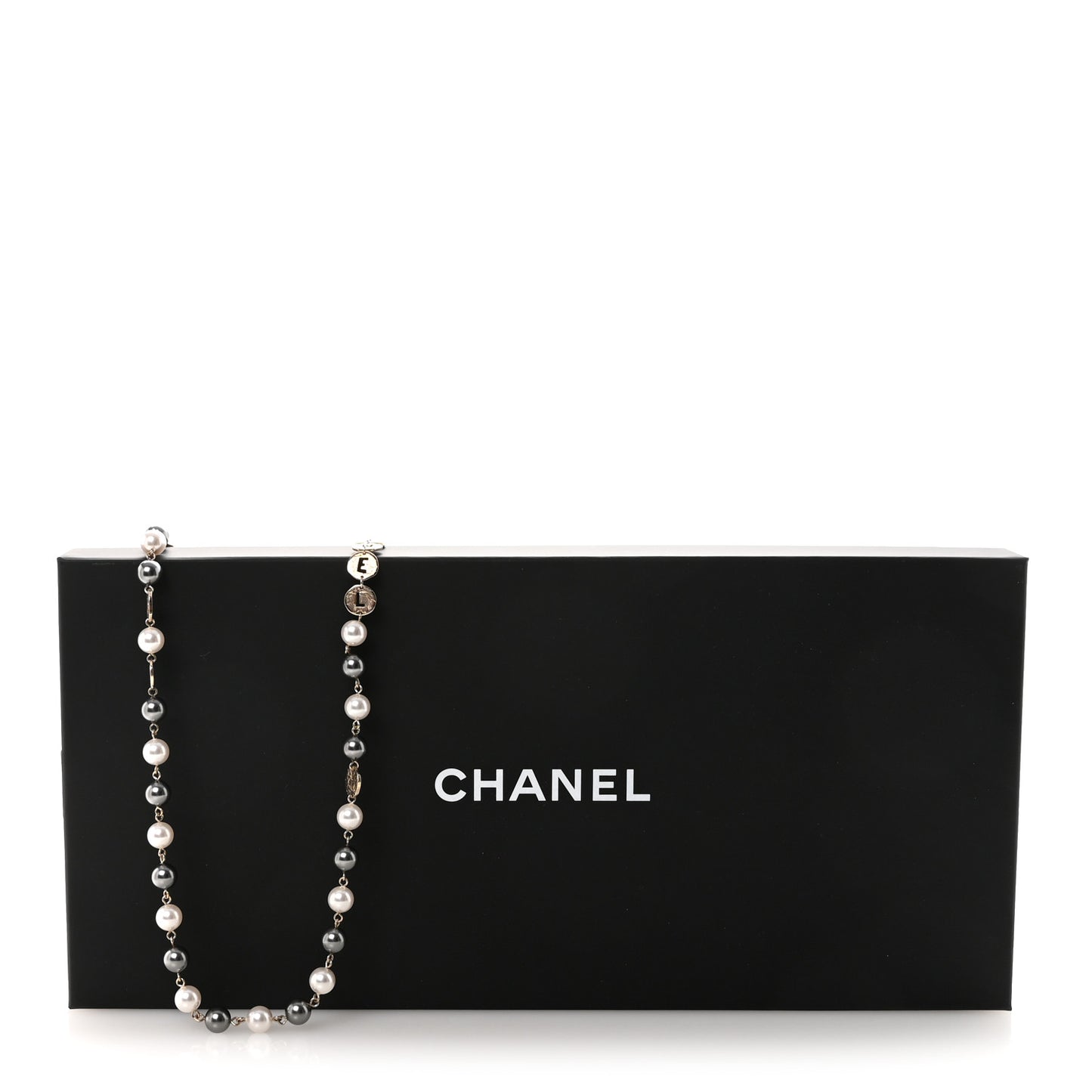 Pearl Papyrus Long Necklace Gold Pearly White Gold
