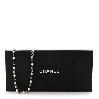Chanel Pearl Papyrus Long Necklace Gold Pearly White Gold 7 of 7