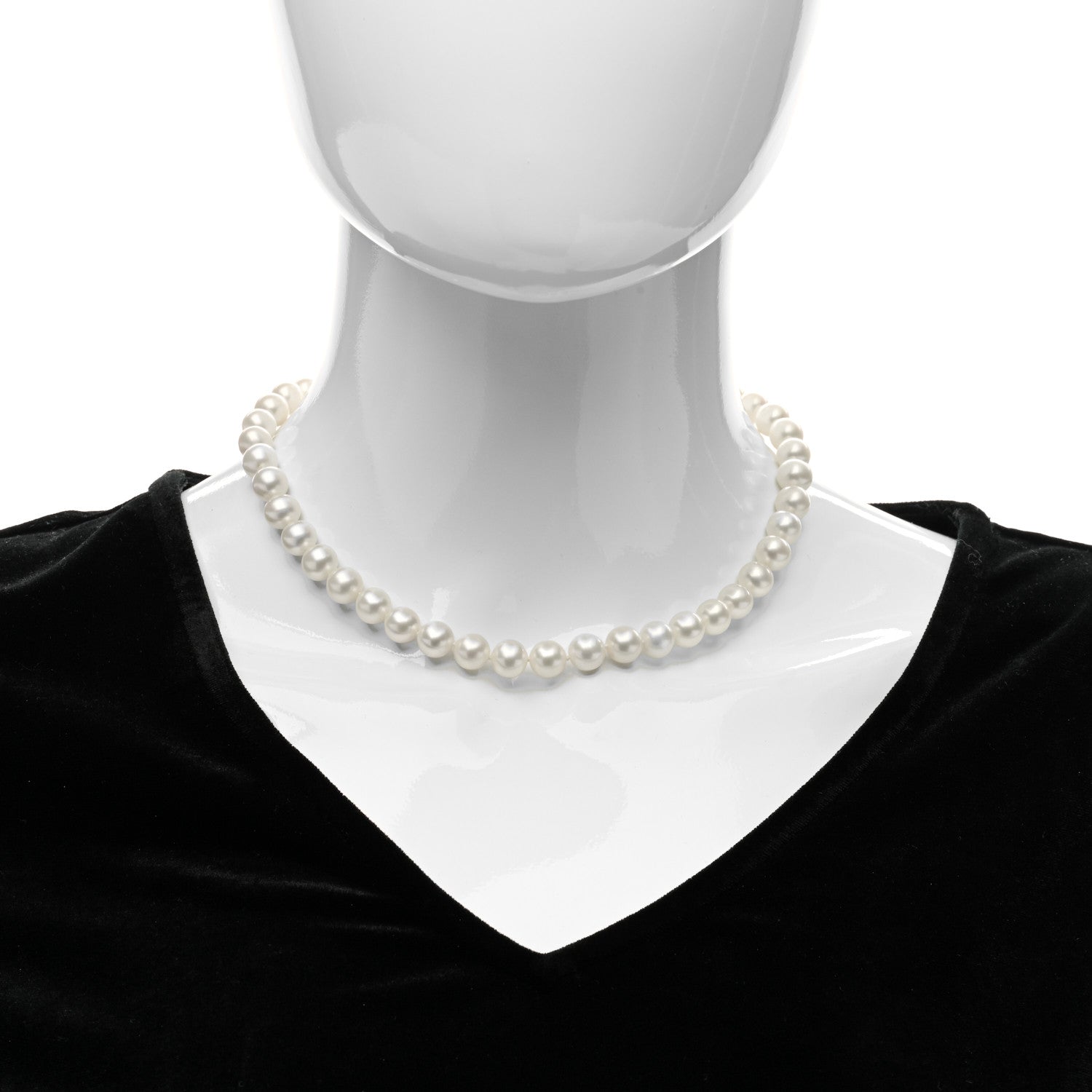 Tiffany Sterling Silver Freshwater Cultured Pearl 8-9mm Ziegfeld Necklace 2 of 7