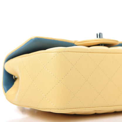 Chanel Lambskin Quilted Mini Rectangular Flap Yellow Blue 6 of 10