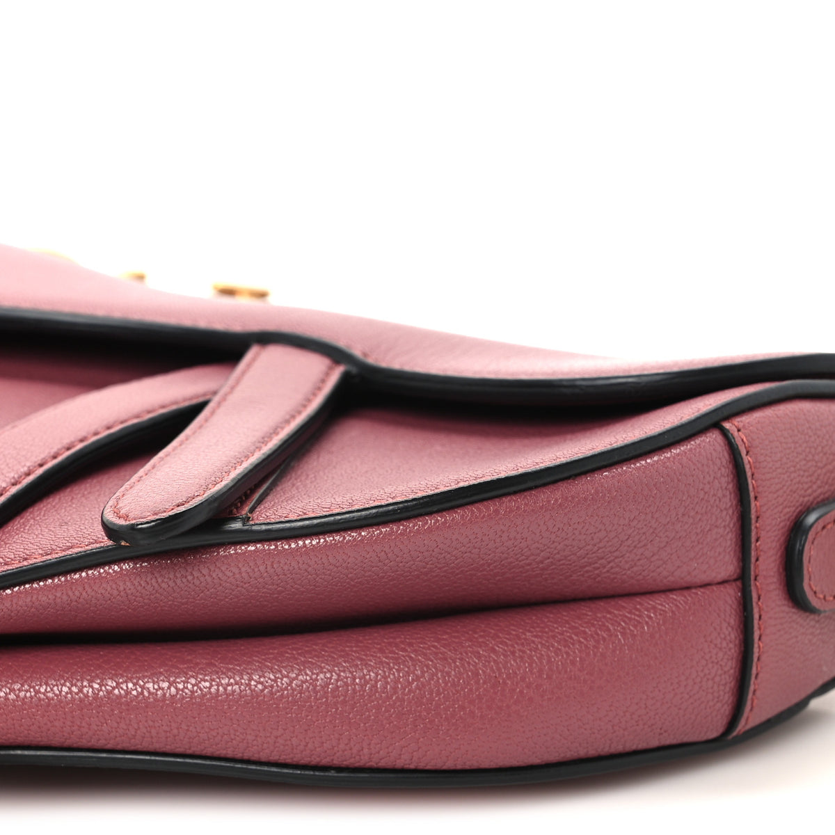 Christian Dior Goatskin Mini Saddle Bag Mallow Rose 9 of 9