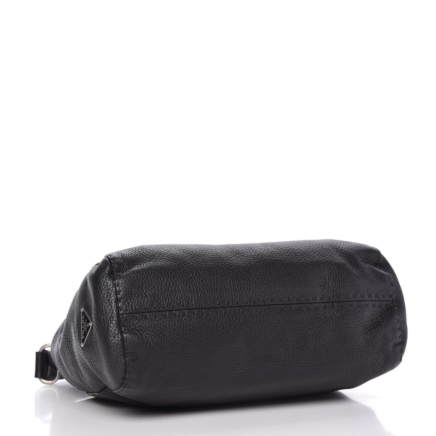 Vitello Daino Shoulder Flap Bag Black