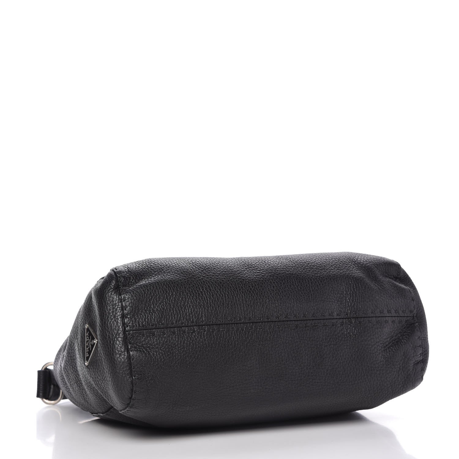Prada Vitello Daino Shoulder Flap Bag Black 4 of 10