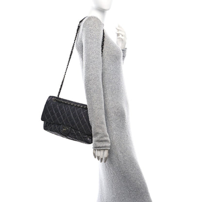 Chanel Iridescent Caviar Quilted Jumbo Easy Flap Grey 2 of 11