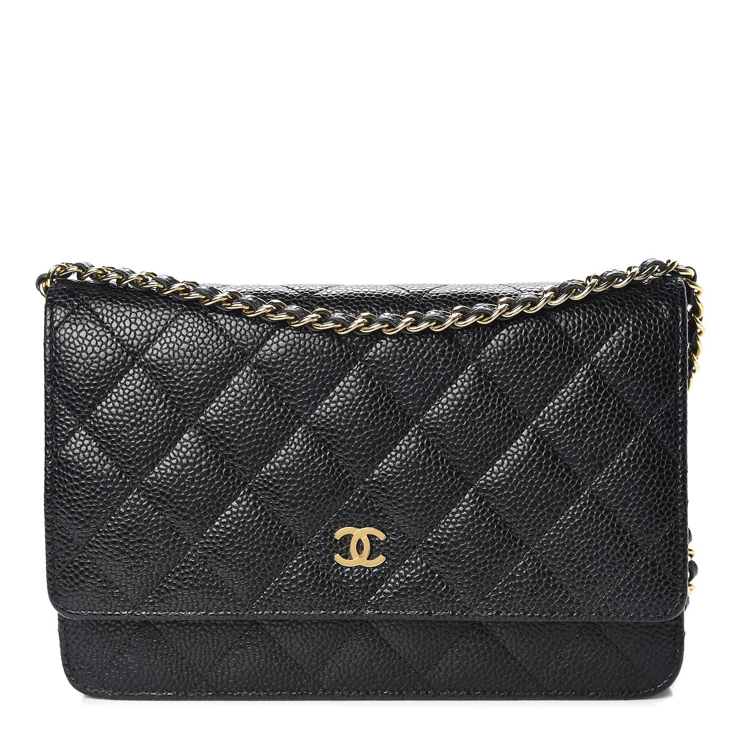 Chanel Caviar Quilted Wallet On Chain WOC Black 1 of 12