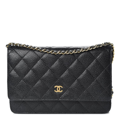 Chanel Caviar Quilted Wallet On Chain WOC Black 1 of 12