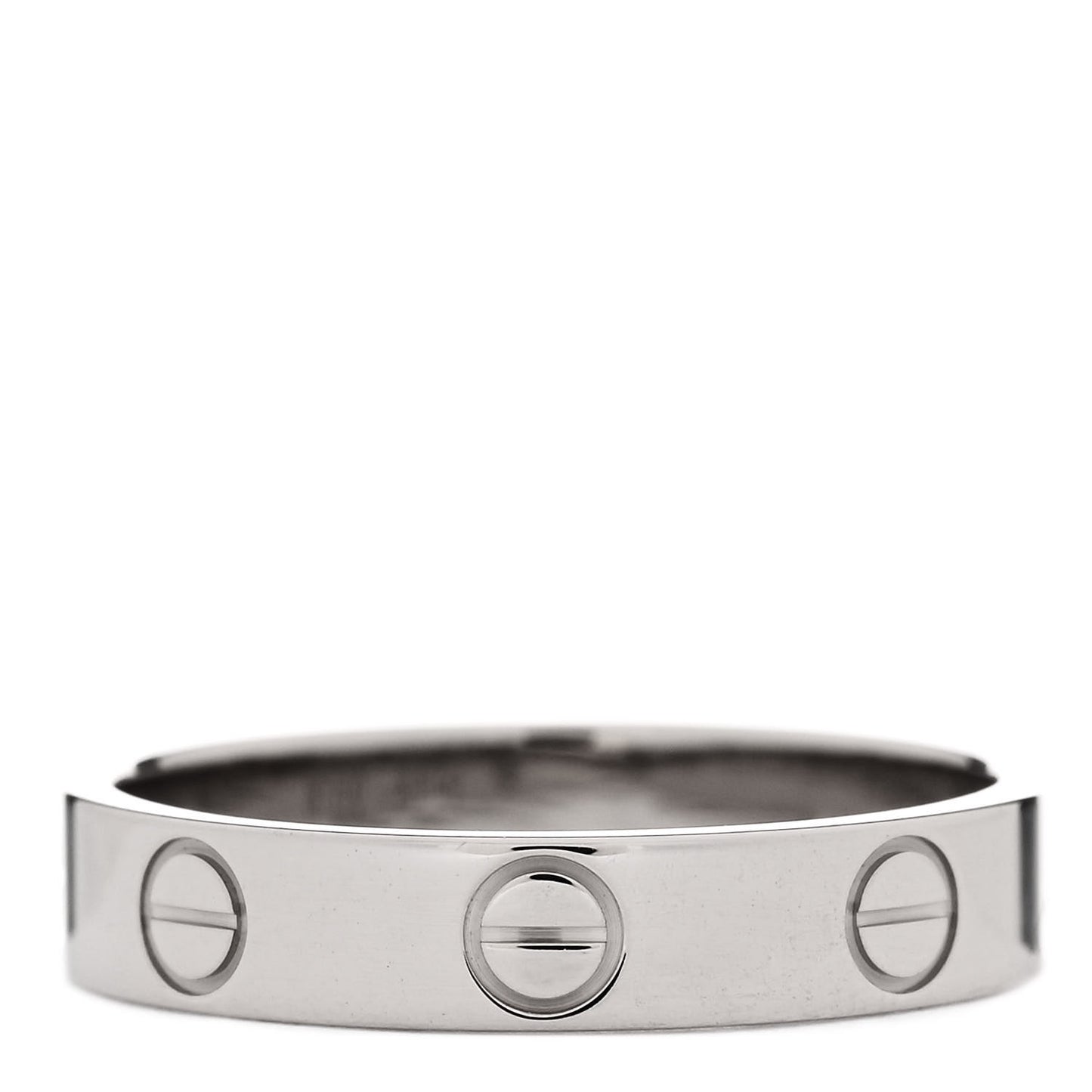 18K White Gold 3.5mm LOVE Wedding Band Ring 51 5.75