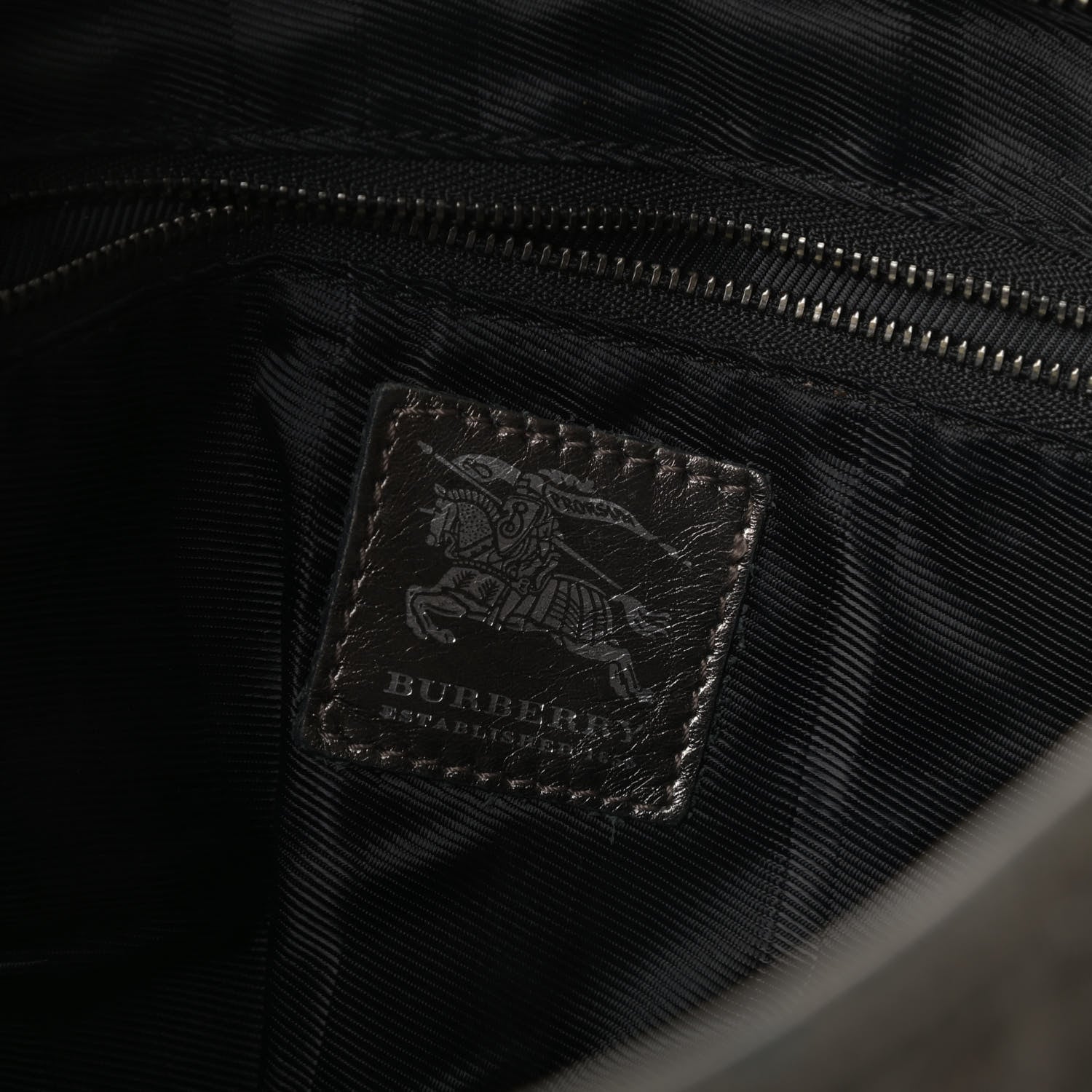 Burberry Metallic Calfskin Quilted Hoxton Hobo Nickel 6 of 9