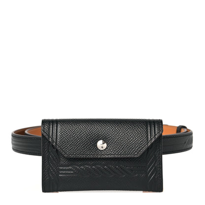 Hermes Epsom Quadrige Kelly Pocket 18 Belt Black 1 of 7