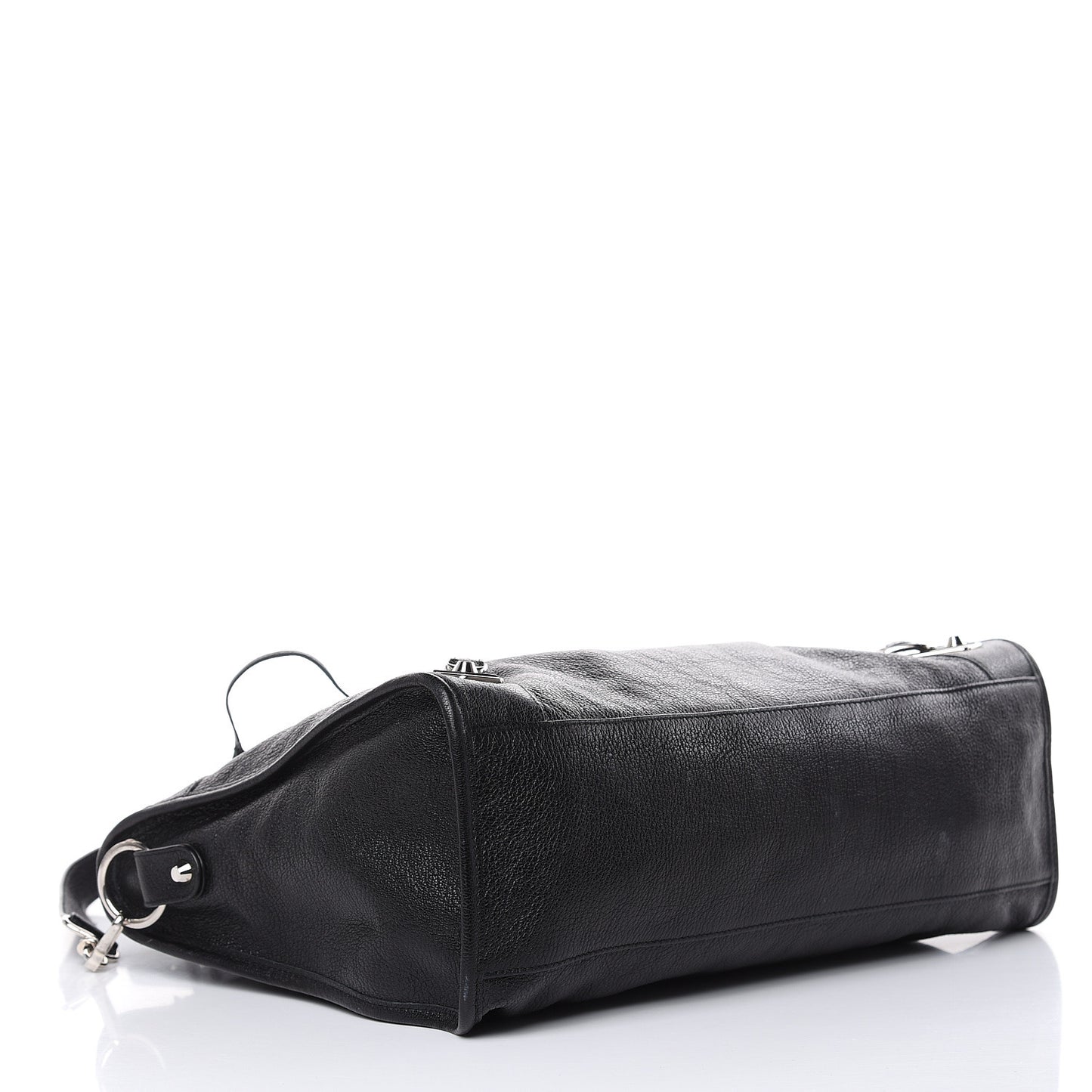 Chevre Silver Metallic Edge Hardware City Black