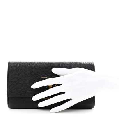 Louis Vuitton Taurillon Capucines Wallet Black 2 of 9
