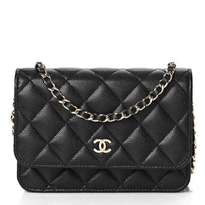Chanel Caviar Quilted Mini Wallet On Chain WOC Black 1 of 11