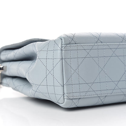 Christian Dior Calfskin Cannage Stitched Small Diorling Blue Porcelain 8 of 10