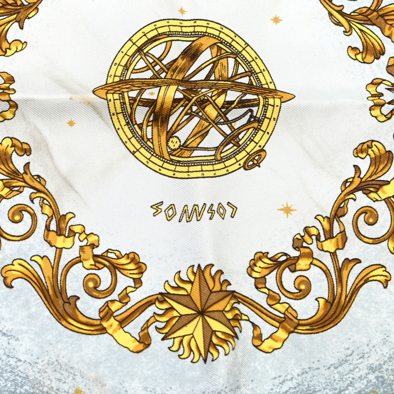Hermes Silk Cosmos Pocket Square 3 of 5