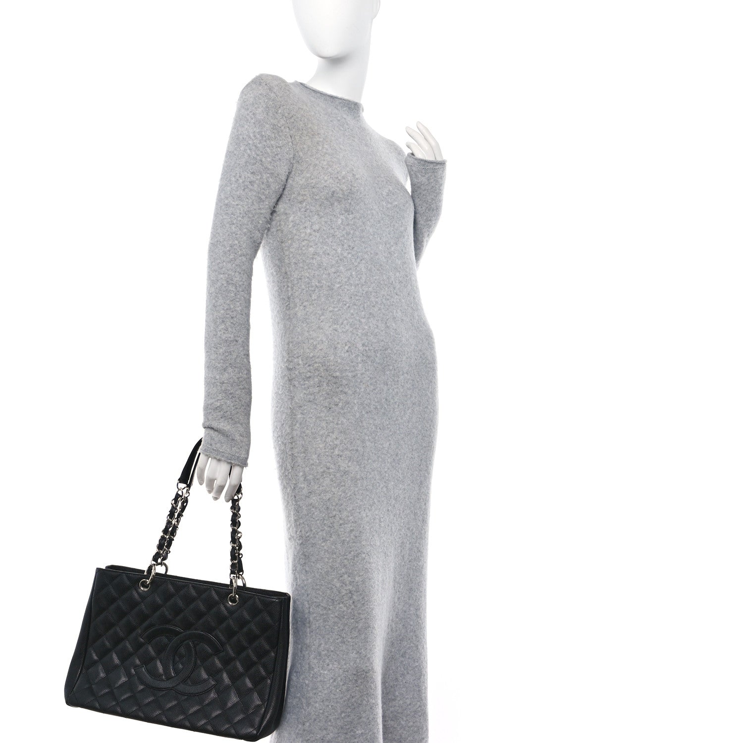 Chanel Caviar Quilted Grand Shopping Tote GST Black 2 of 11
