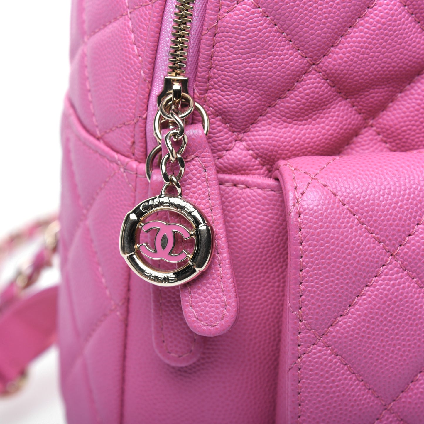 Caviar Quilted Large CC Day Backpack Pink