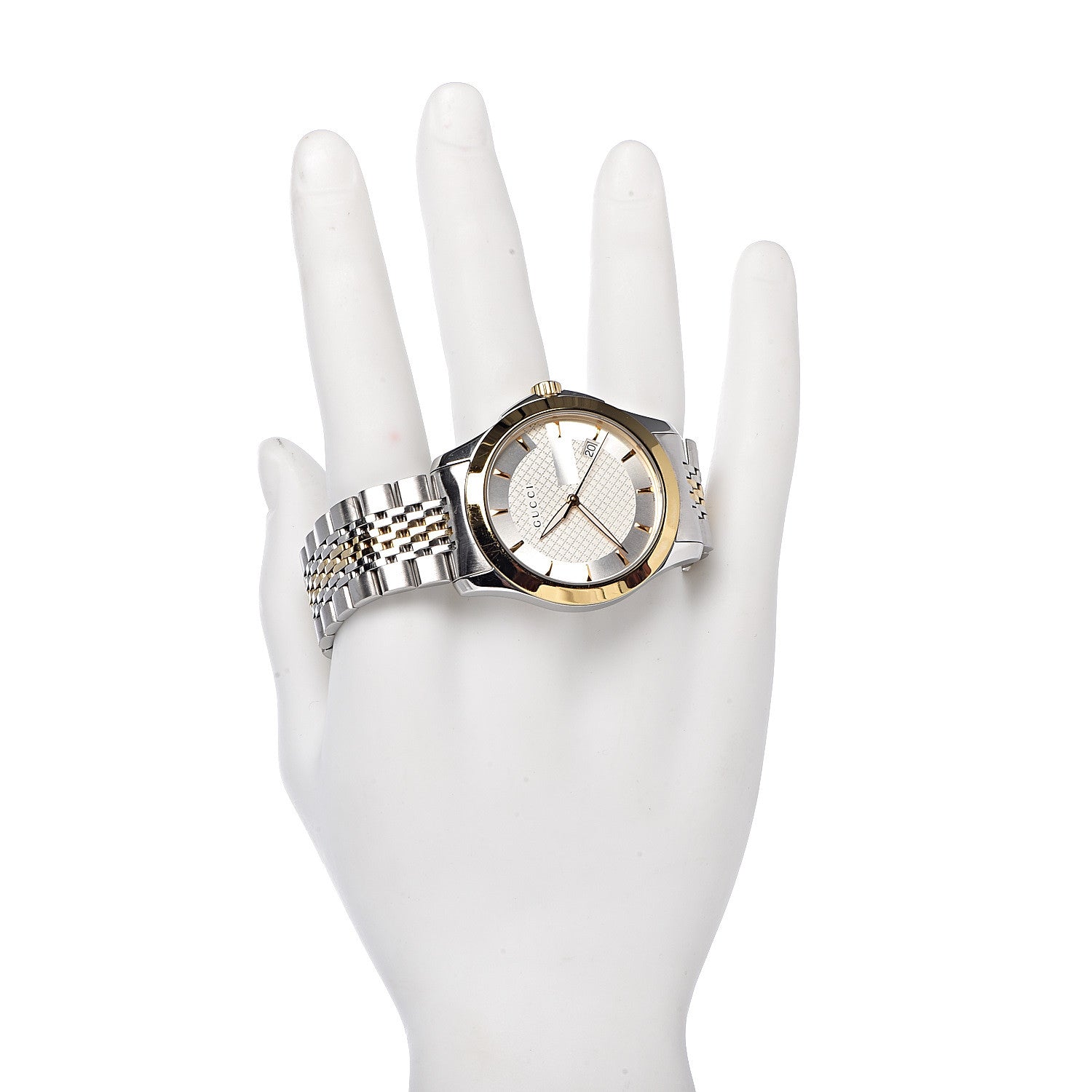 Gucci Stainless Steel 38mm G-Timeless Two Tone Quartz Watch 2 of 8